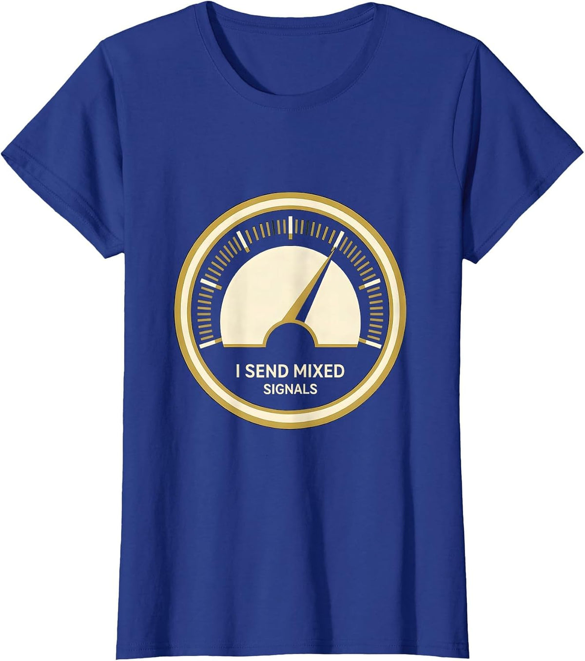 Women's I Send Mixed Signals Funny Ham Radio Operator Humor T-Shirt - Royal Blue