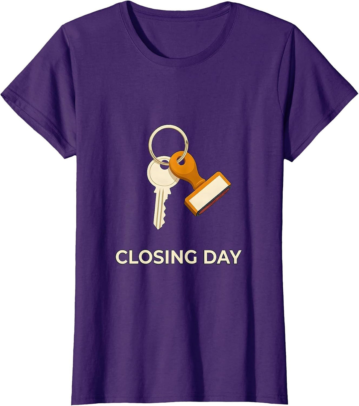 Women's Closing Day Realtor Real Estate Agent Humor Gift T-Shirt - Purple