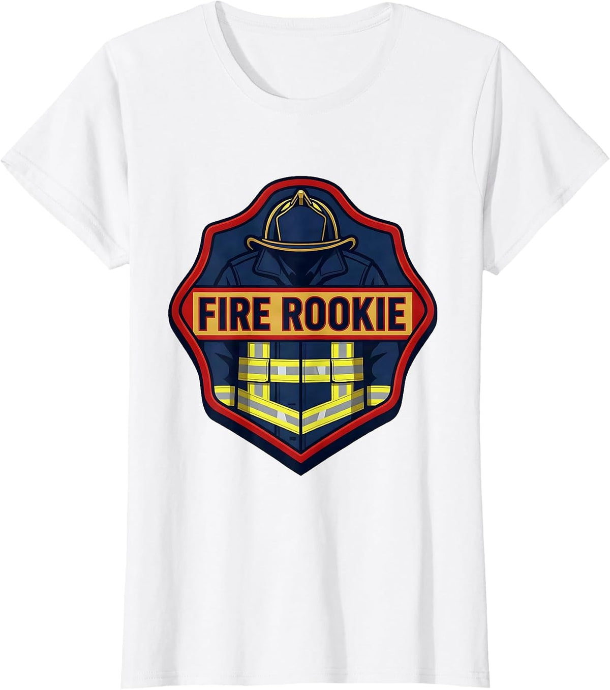 Women's Fire Rookie Sports Firefighter Humor Occupational Pride T-Shirt - White