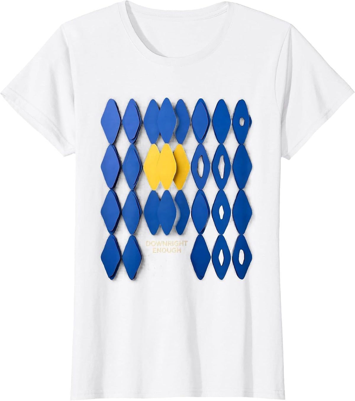 Downright Enough Paper Cutout Down Syndrome Awareness Family T-Shirt - White