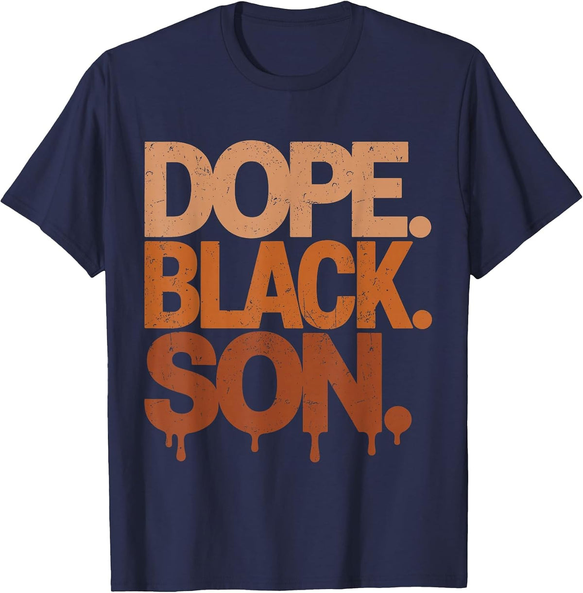 Dope Black Son Black History Month Juneteenth Kids T-Shirt - Navy Blue