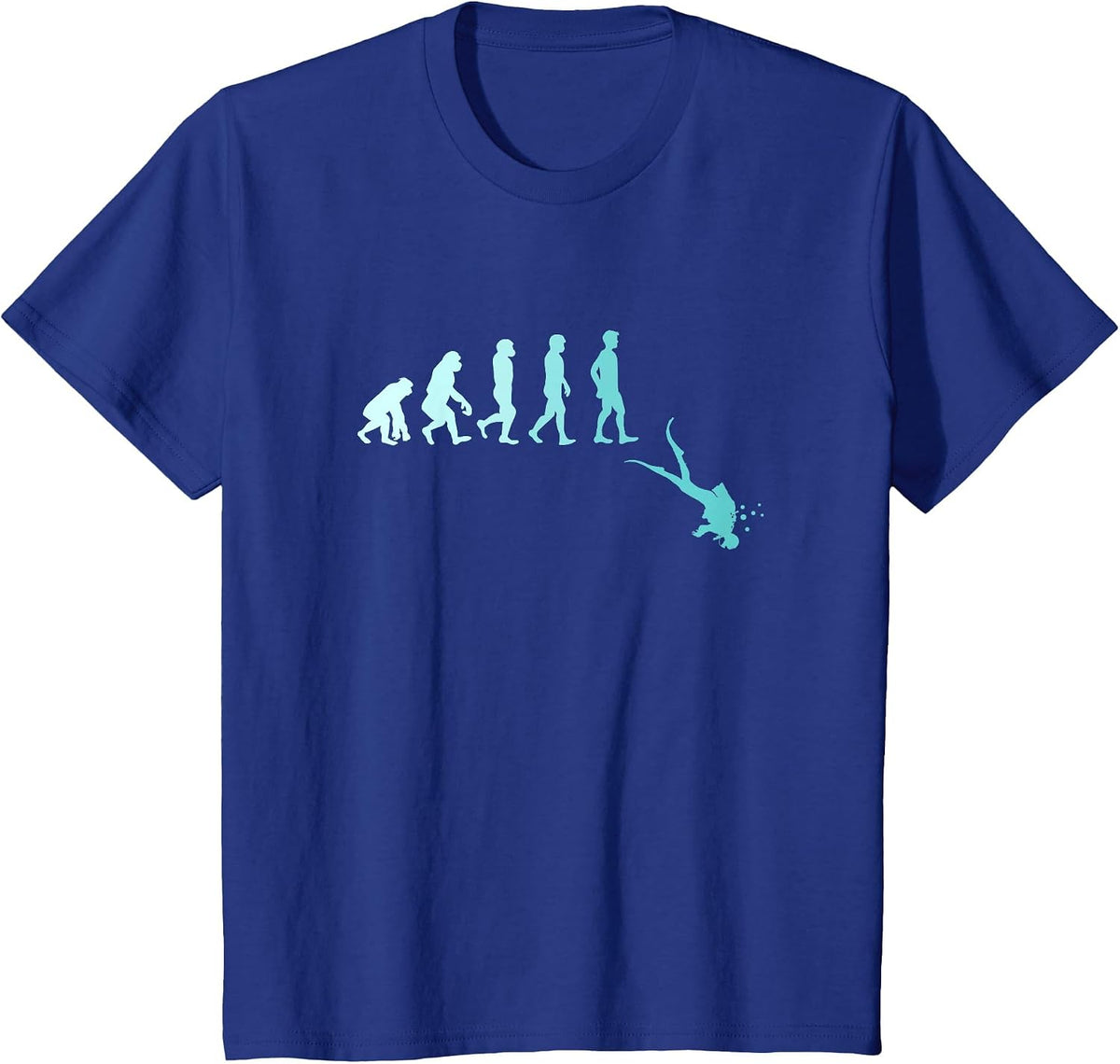 Scuba Diving T-Shirt Evolution of Scuba Diver T-Shirt - Royal Blue