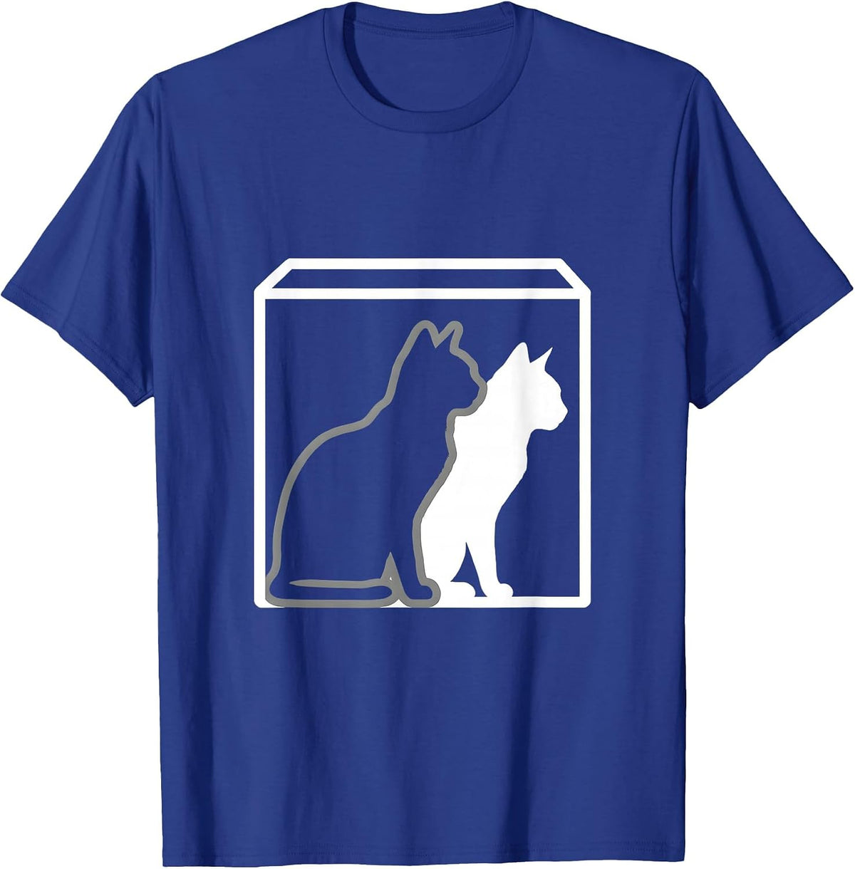 Schrödingers Cat Quantum Physics Nerd Humor T-Shirt - Royal Blue