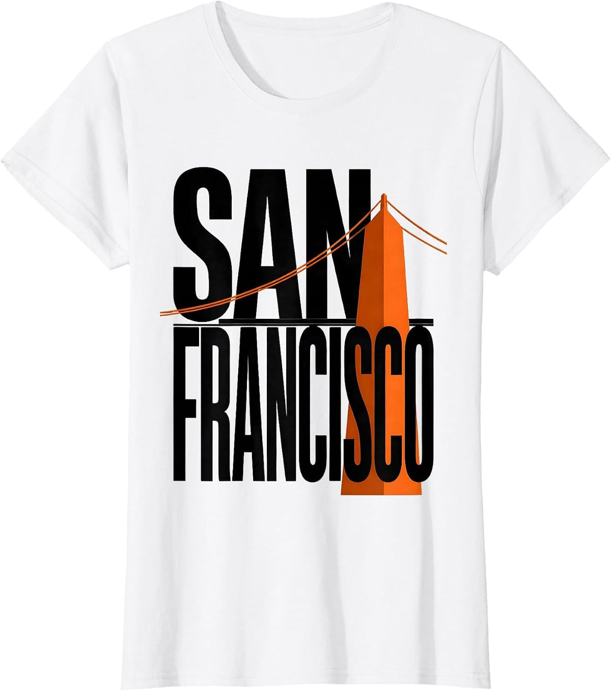 San Francisco Golden Gate Bridge Souvenir Gift Design T-Shirt - White