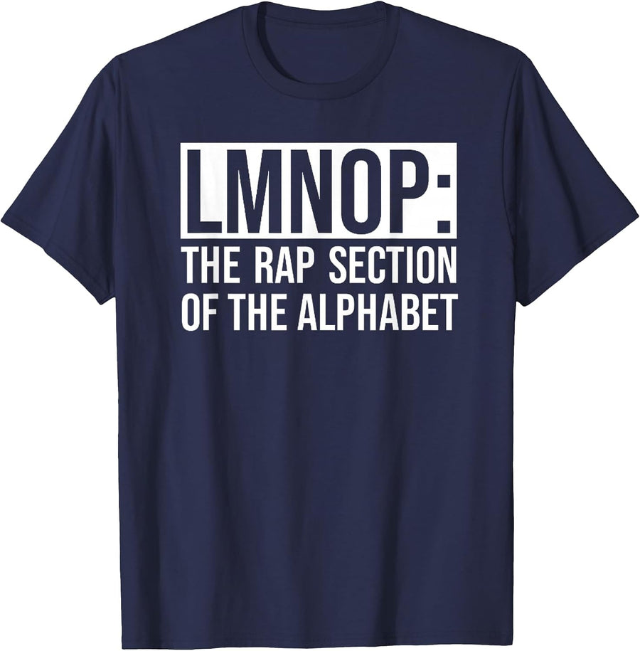LMNOP: The Rap Section of The Alphabet T-Shirt - Navy Blue