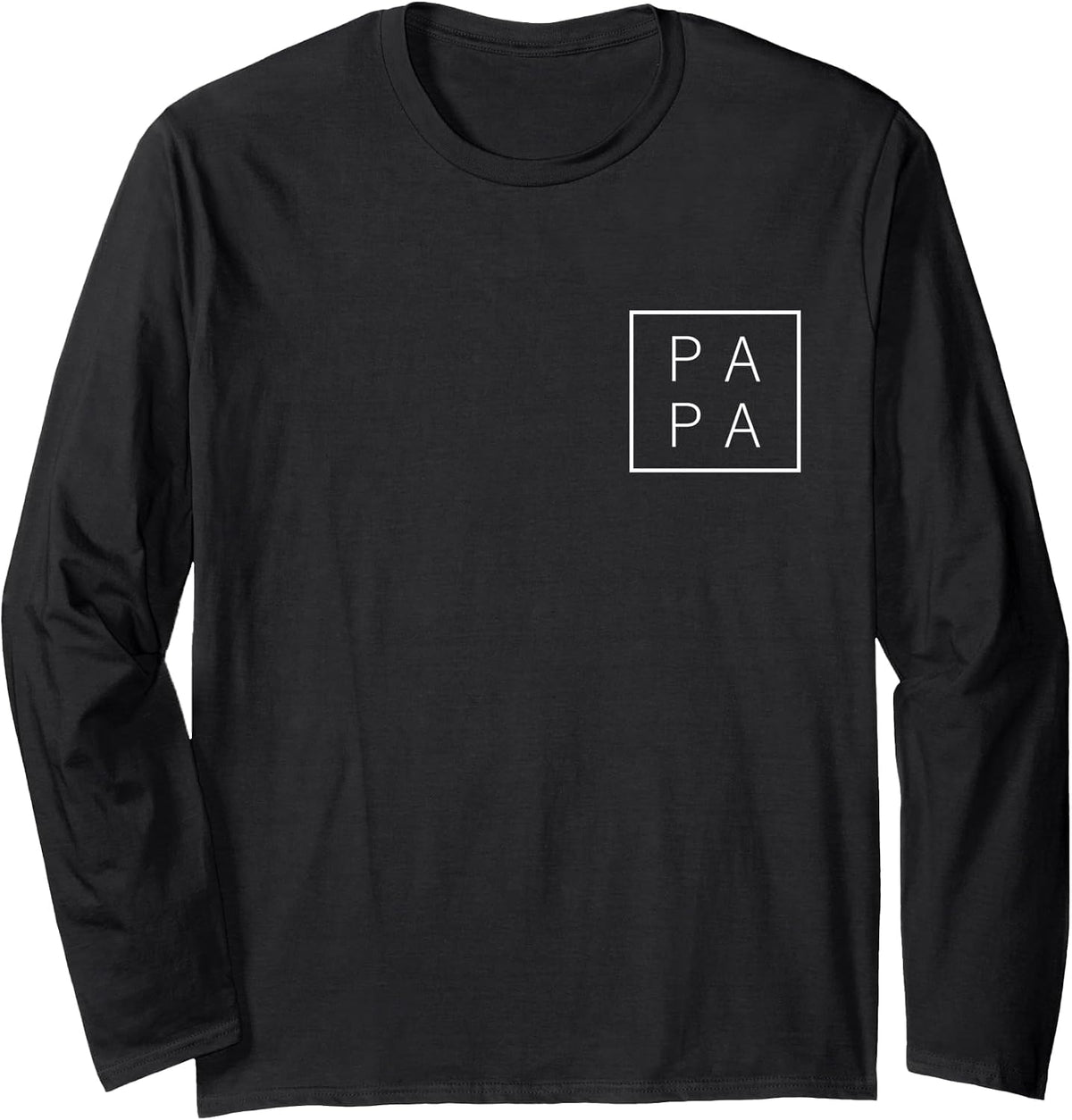Pa Pa Cool Funny Fathers Day Design for Men Dad Papa Long Sleeve T-Shirt - Adult Unisex Black