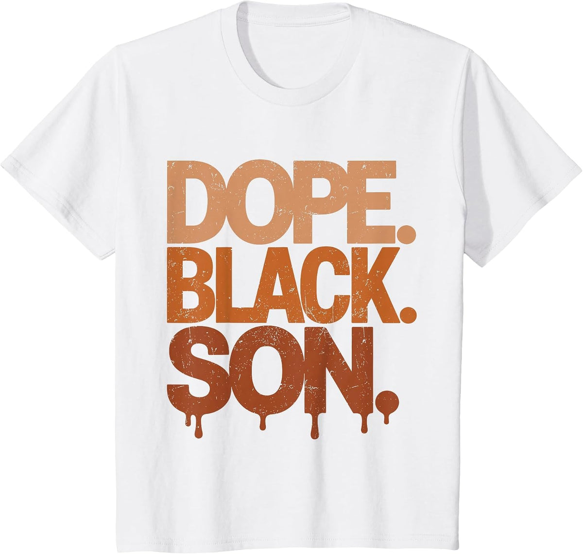 Dope Black Son Black History Month Juneteenth Kids T-Shirt - White