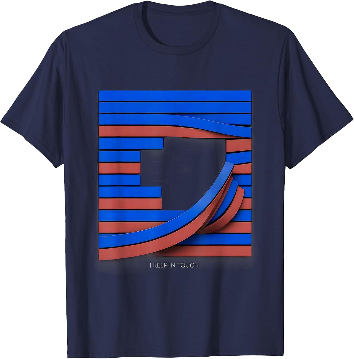 Men's I Keep In Touch Funny Ham Radio Operator Hobbyist Humor T-Shirt - Navy Blue