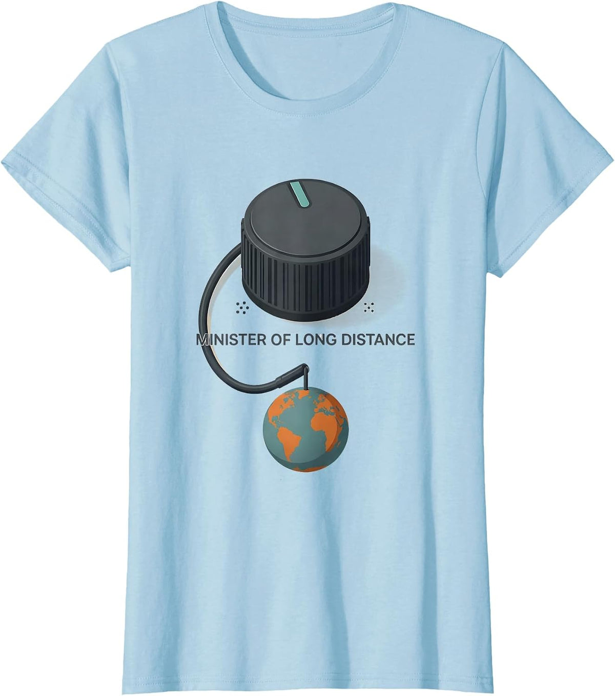 Women's Minister Of Long Distance Pun Ham Radio Operator Humor T-Shirt - Baby Blue