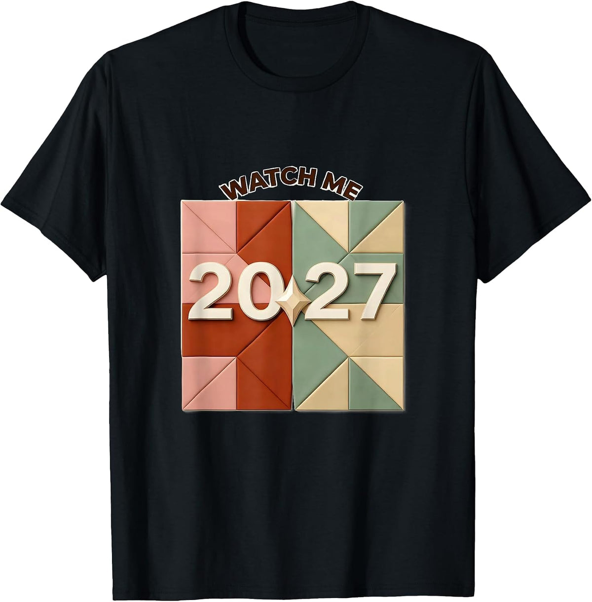 Men's Watch Me, 2027 Playful Festive New Year Eve Party Top T-Shirt - Black