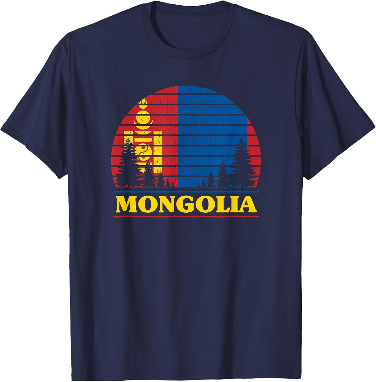 Mongolia T-Shirt - Navy Blue
