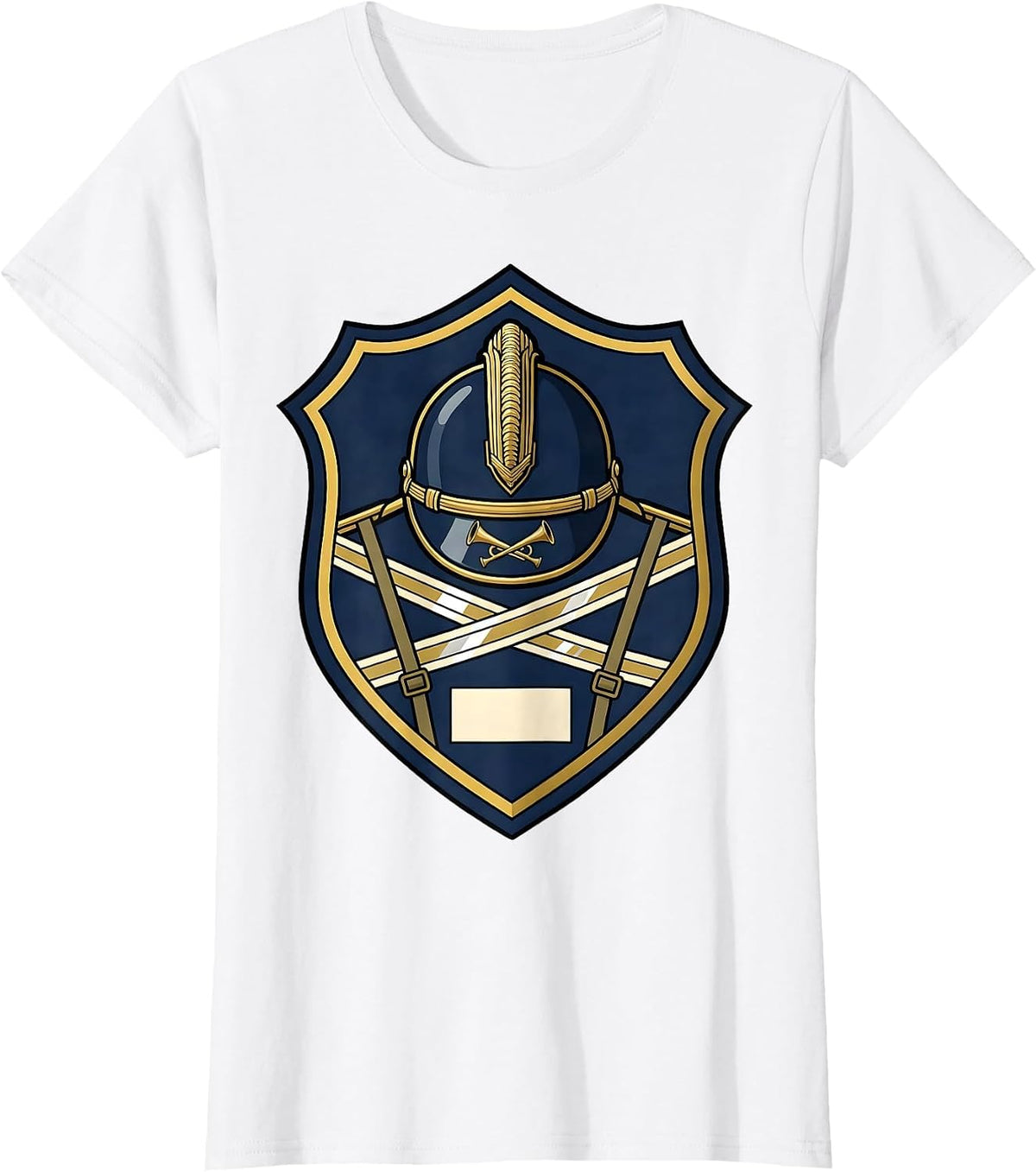 Firefighter Helmet Emblem Fire Department Pride Uniform T-Shirt - White
