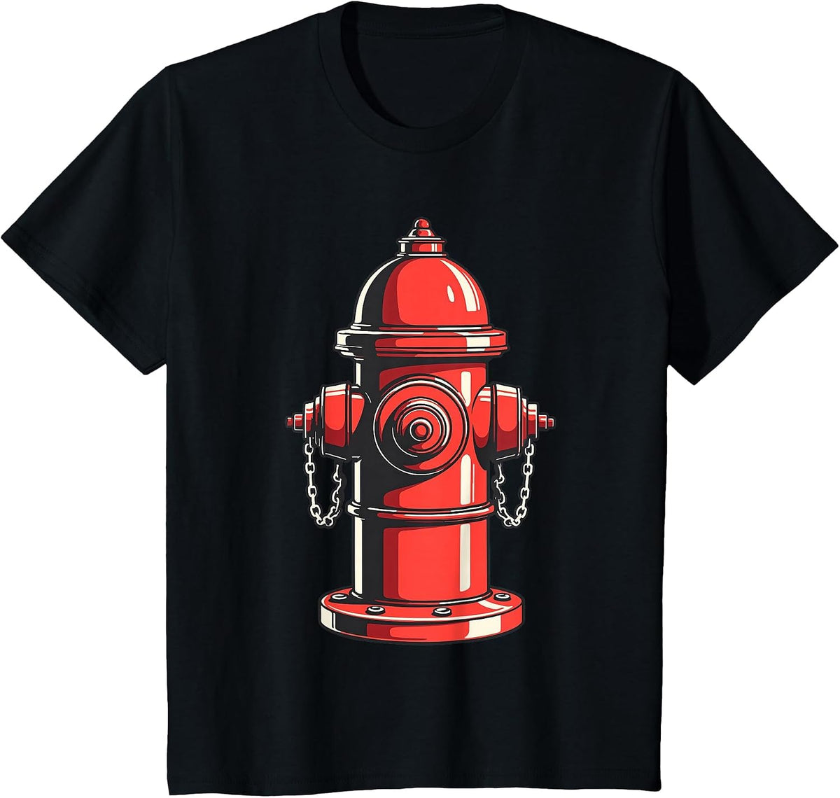 Fire Hydrant Shirt Kids Adult Men Women Fire Hydrant Costume T-Shirt - Black