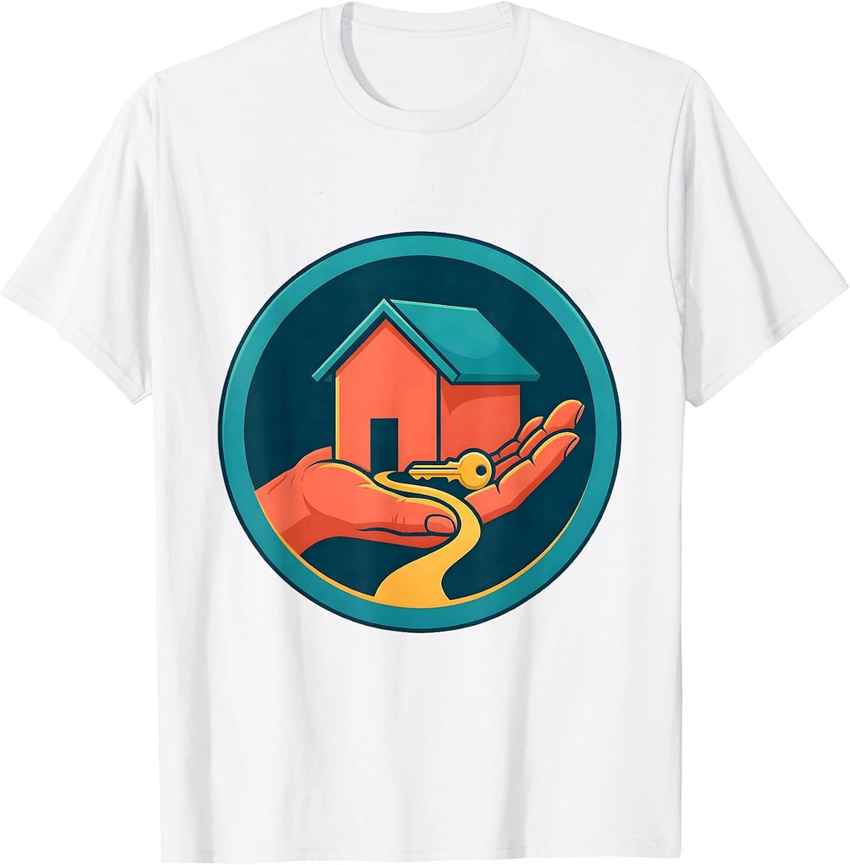 Men's Sealed Home Key Realtor Real Estate Agent Gift T-Shirt - White