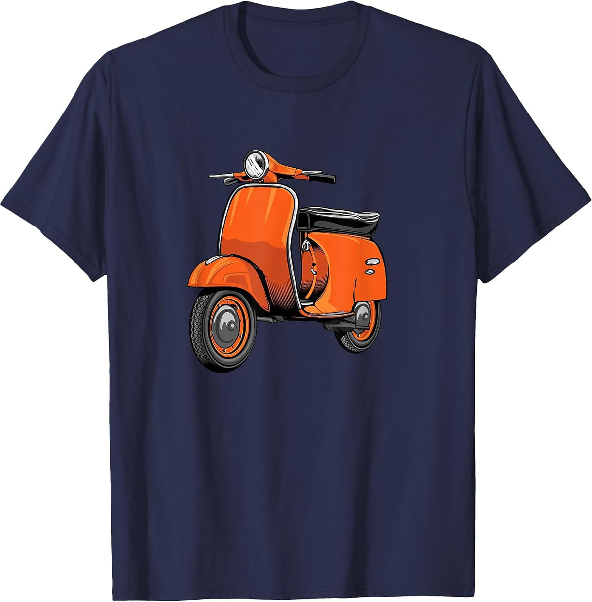 Scooter Bike Motorbike Scoot - Moped Scooter T-Shirt - Navy Blue