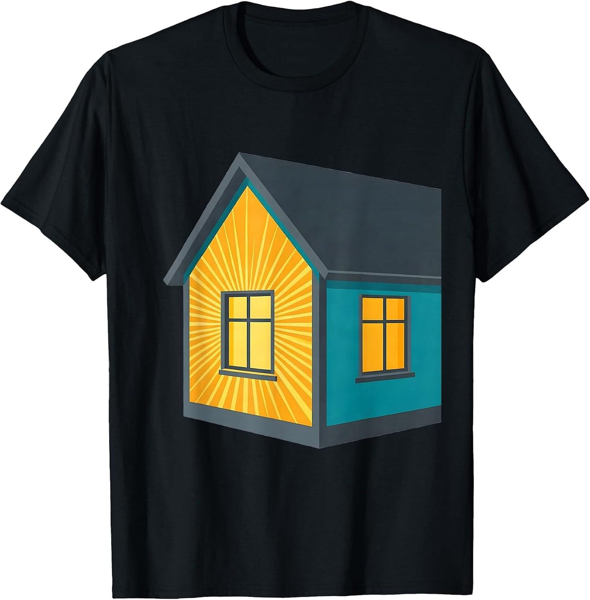 Men's House Window Realtor Real Estate Agent Humor T-Shirt - Black