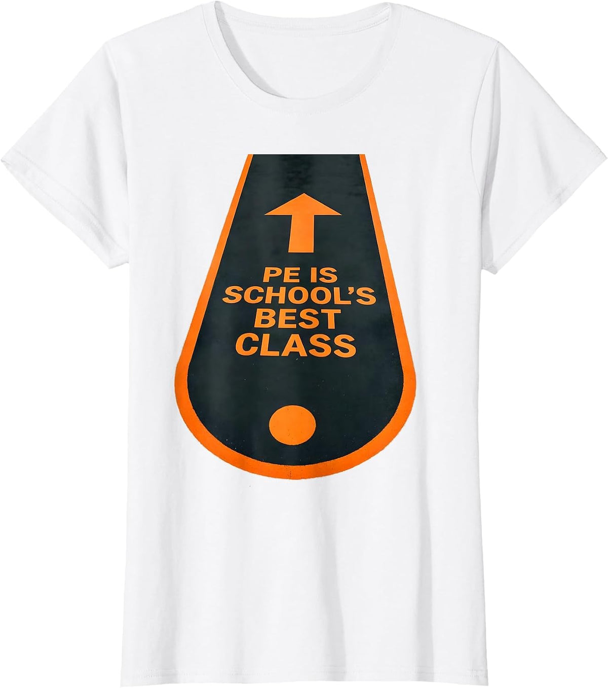 Women's PE Is School's Best Class Funny PE Teacher Gym Coach Back T-Shirt - White