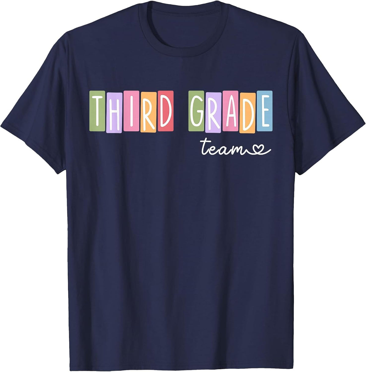 Third Grade Team 3rd Grade Teacher Women Girls Boys T-Shirt - Navy Blue