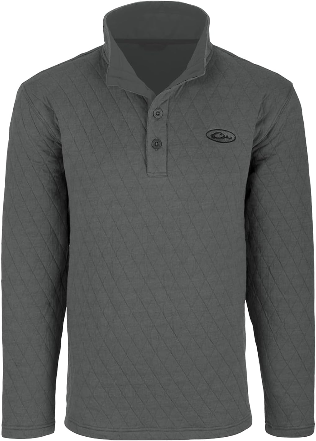 Drake Waterfowl Men's Delta Quilted Warm Breathable Outdoor Sweatshirt - Castlerock Grey Heather
