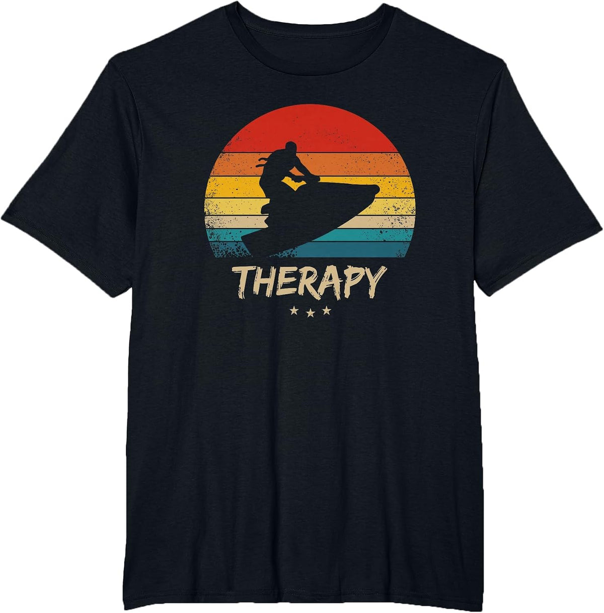 Jet Ski - Funny Jetski Therapy T-Shirt - Black