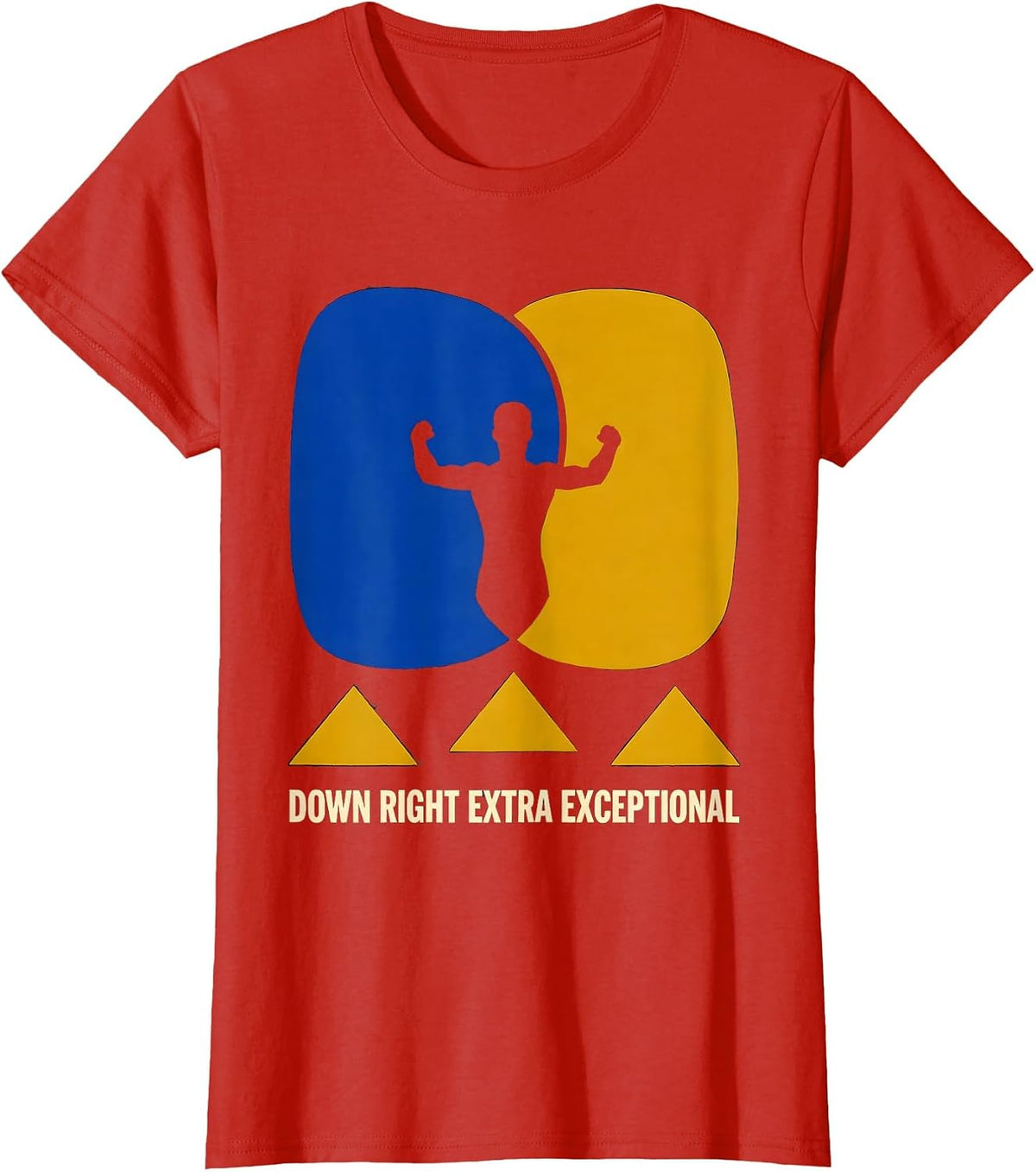 Down Right Extra Exceptional Heartfelt Down Syndrome T-Shirt - Red