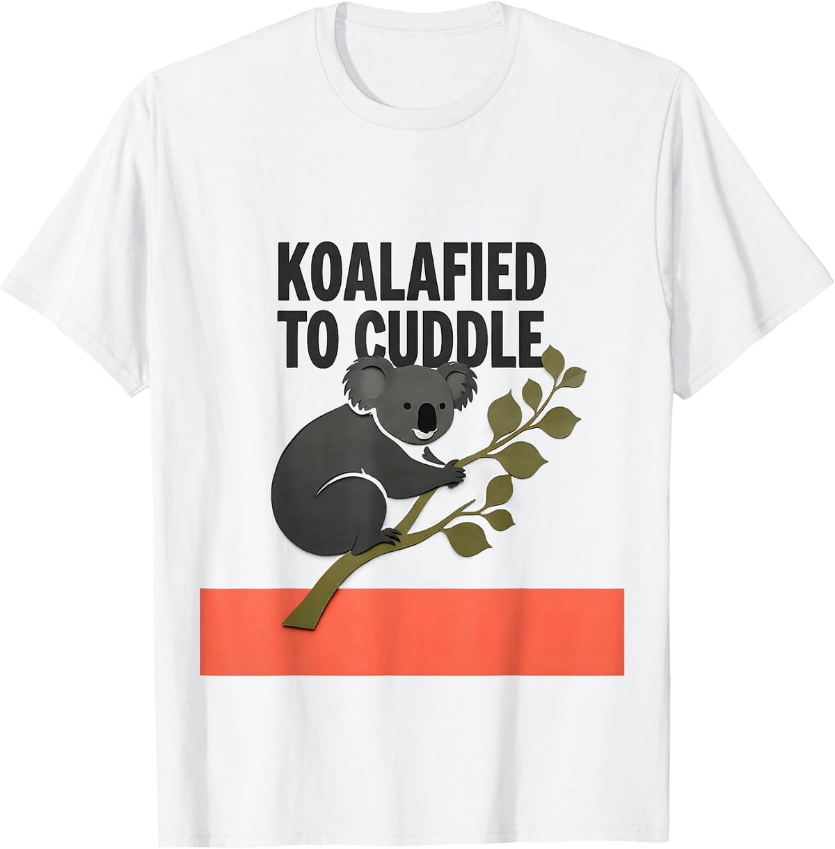 Koalafied To Cuddle Midcentury Modern Cute Koala Lover Humor T-Shirt - White