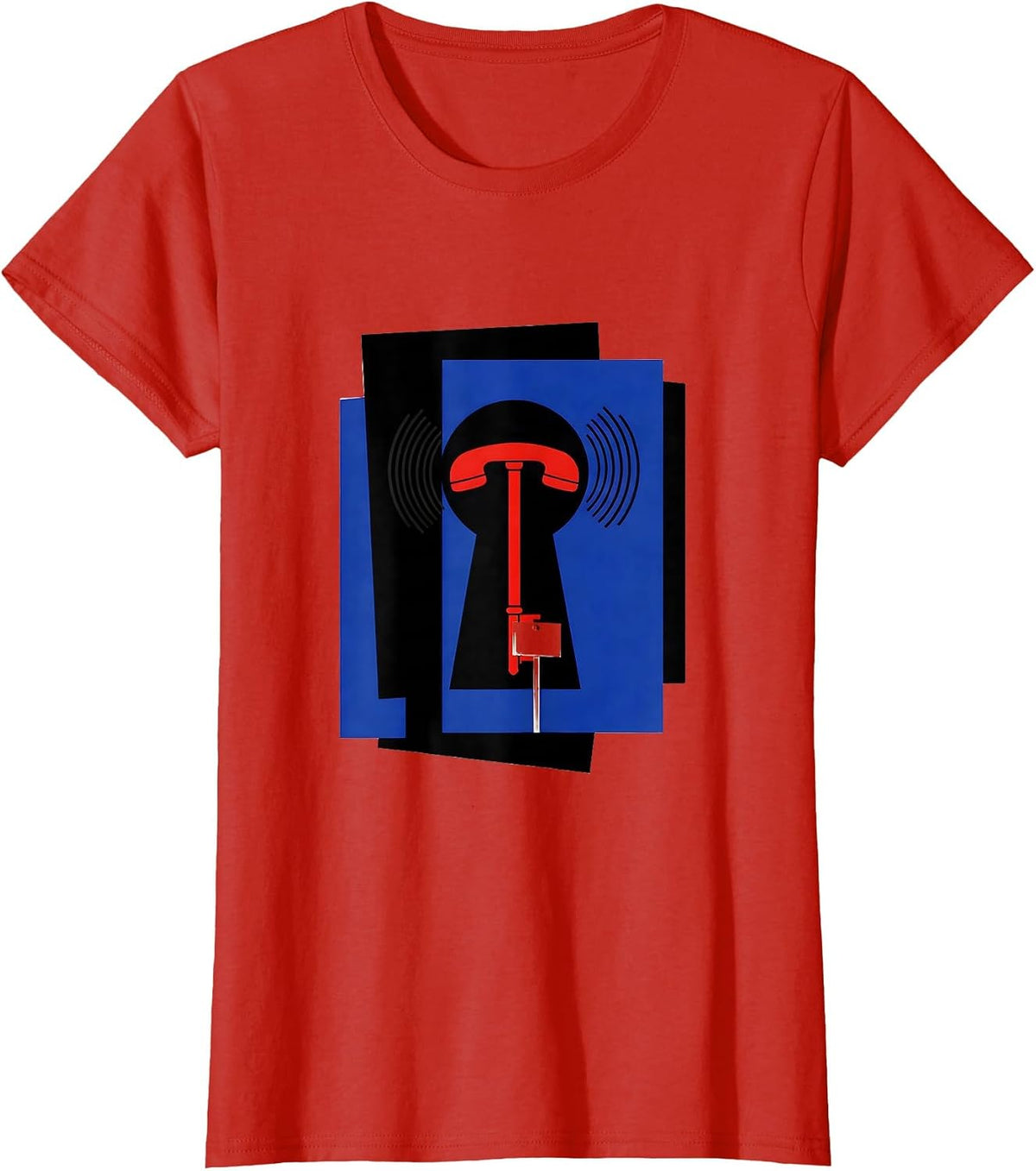 Geometric Door Keyhole Realtor Real Estate Agent Humor T-Shirt - Red