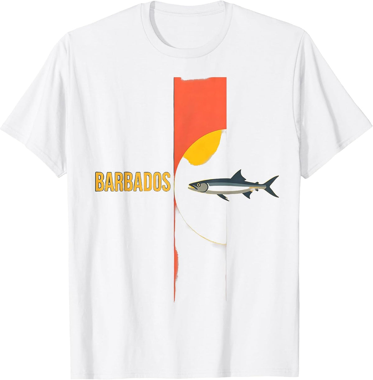 Men's Barbados Vintage 70s Retro Tropical Destination Souvenir T-Shirt - White