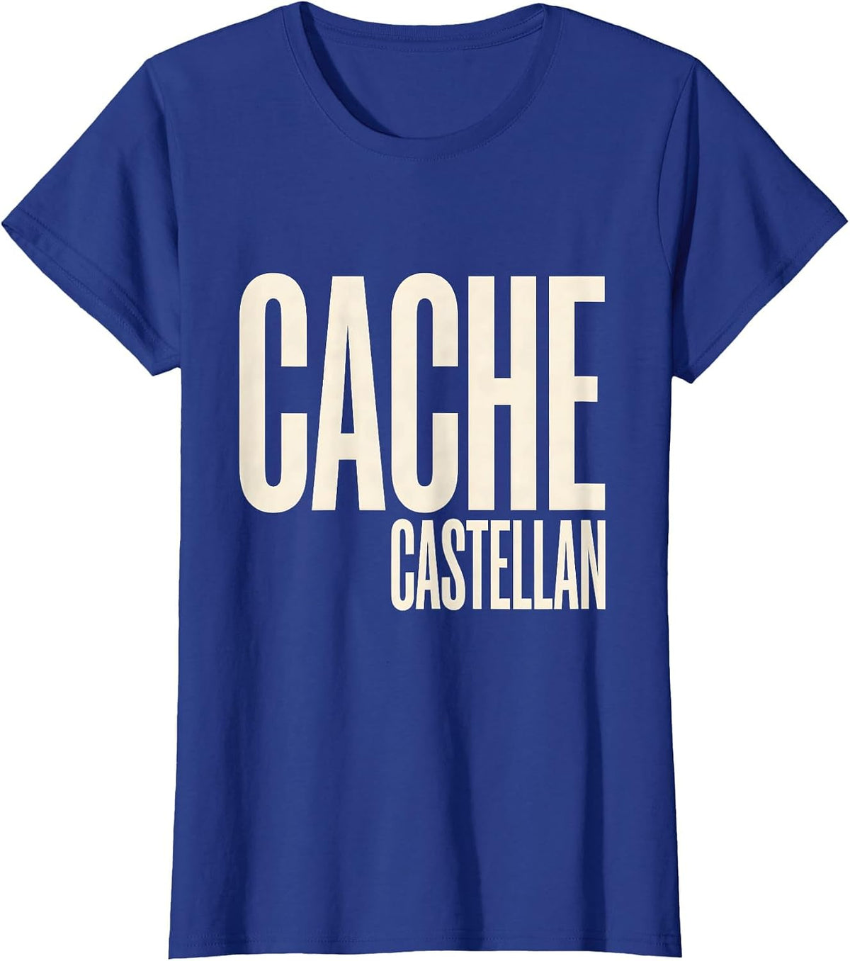 Women's Cache Castellan Funny Nerd Tech Worker Identity Humor T-Shirt - Royal Blue
