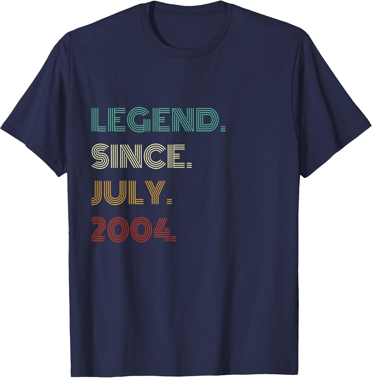 22 Years Old Legend Since July 2004 22nd Birthday T-Shirt - Navy Blue