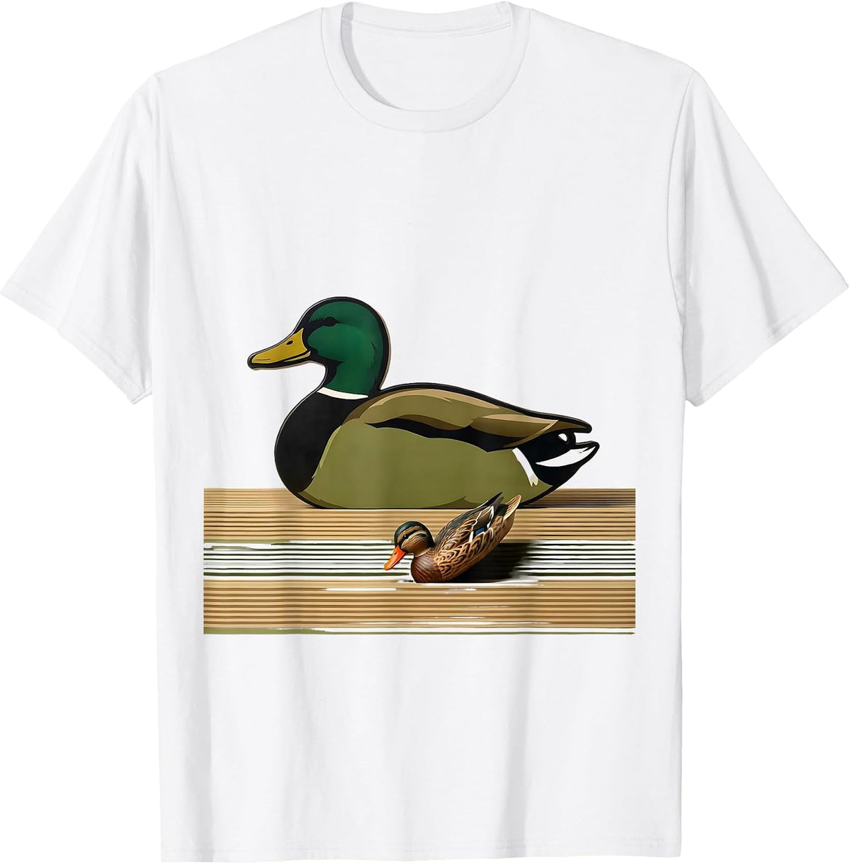 Men's Mallard Magnet Conceptual Hunting Gift Waterfowl Hunter T-Shirt - White