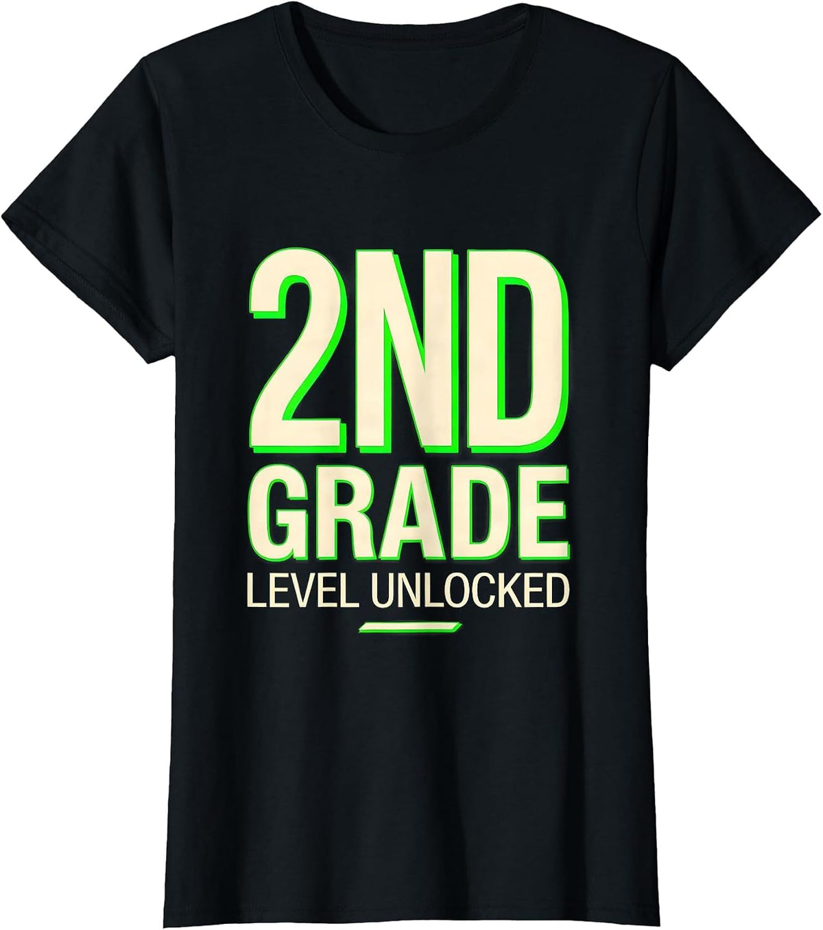 2nd Grade Level Unlocked Gamer Back To School First Day T-Shirt - Black
