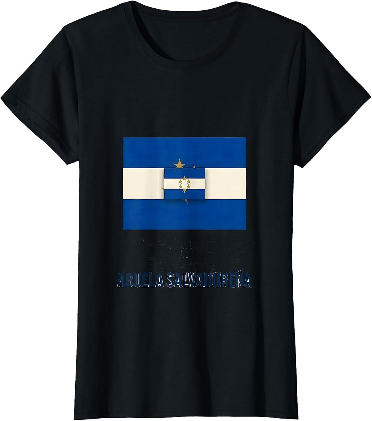 Women's Abuela Salvadoreña Editorial Conceptual Salvadoran National T-Shirt - Black