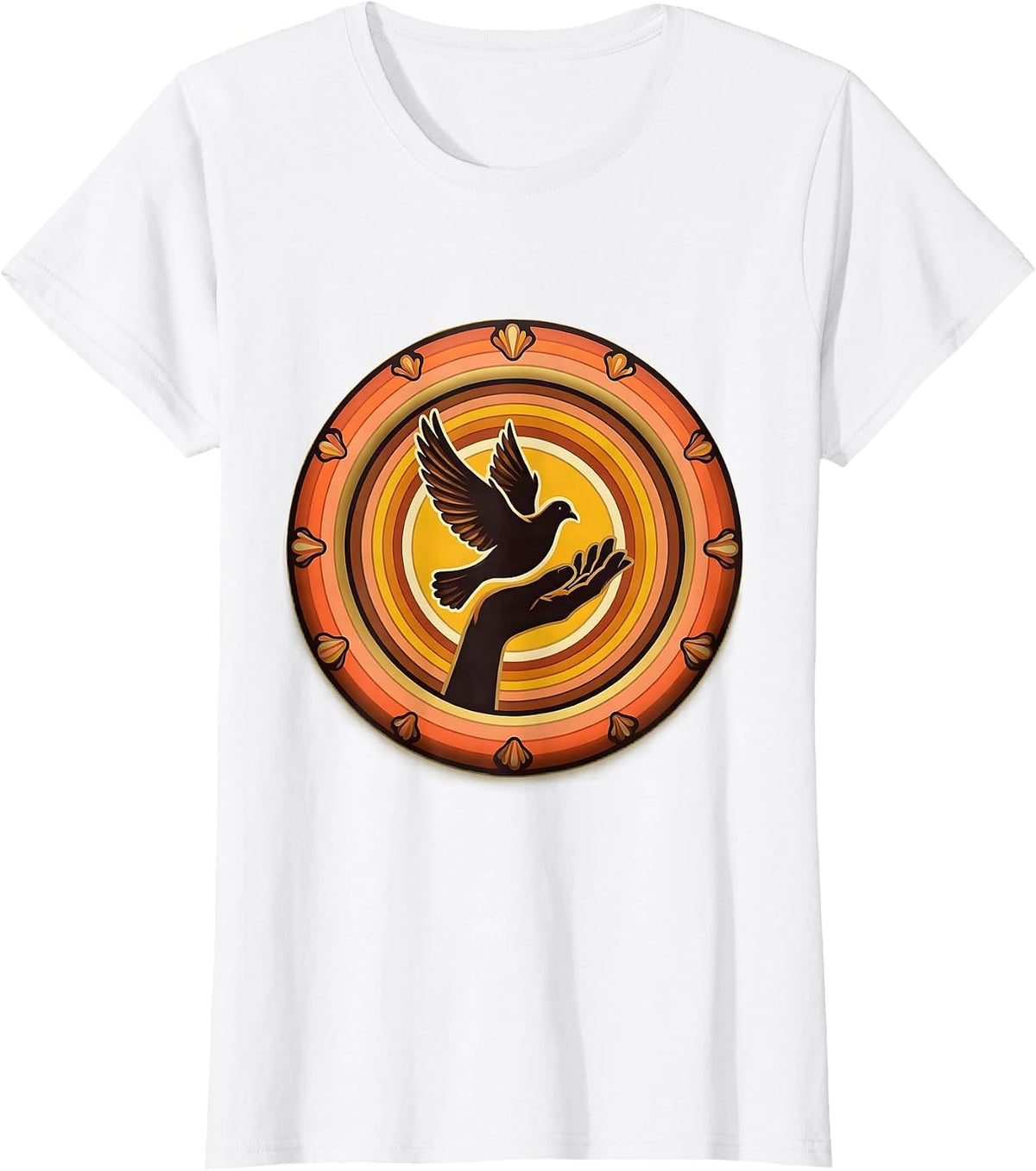 Live Free Hand Releasing Dove Into Open Sky T-Shirt - White