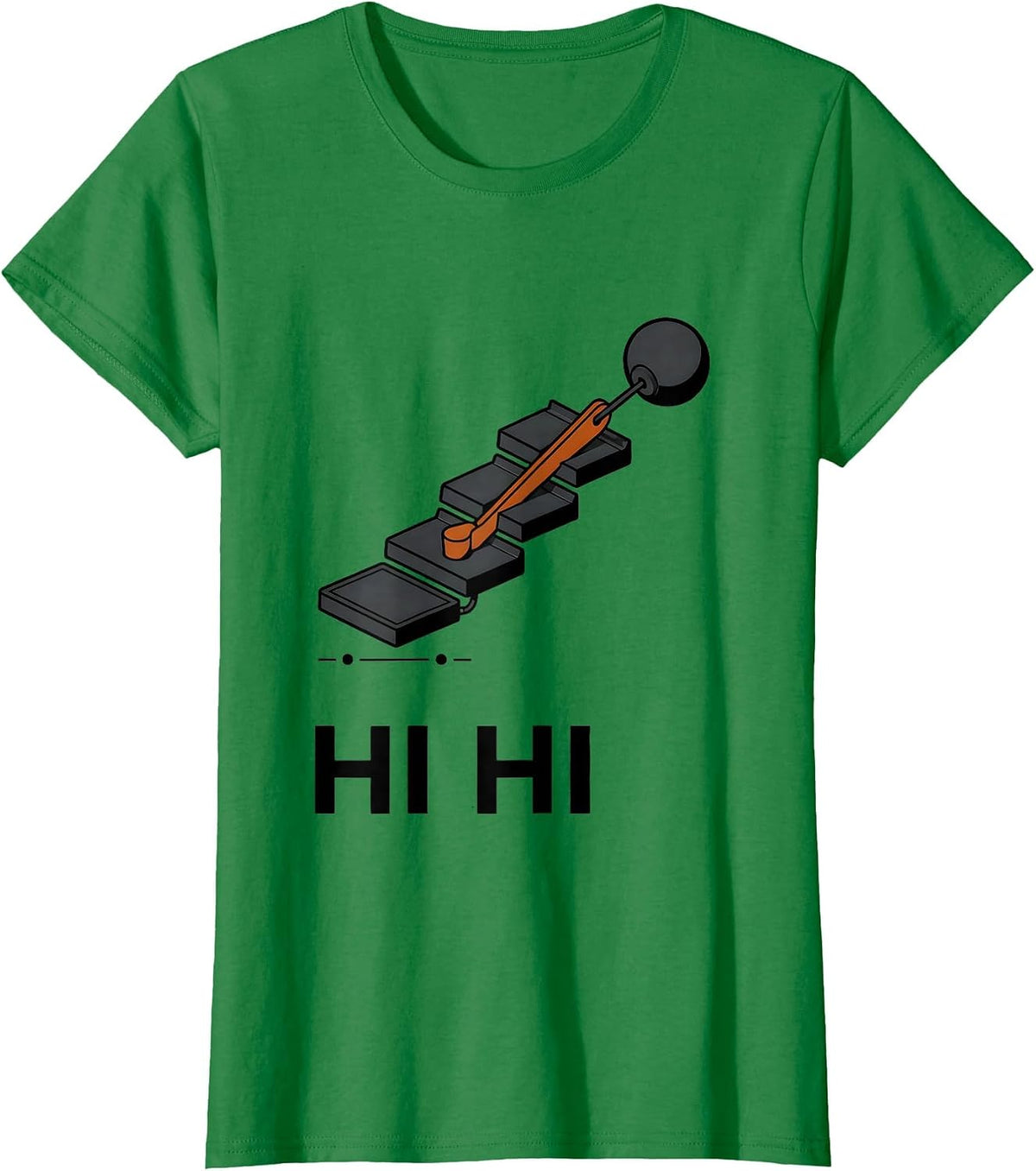 Women's HI HI Exploded View Technical Ham Radio Operator Hobbyist T-Shirt - Kelly Green