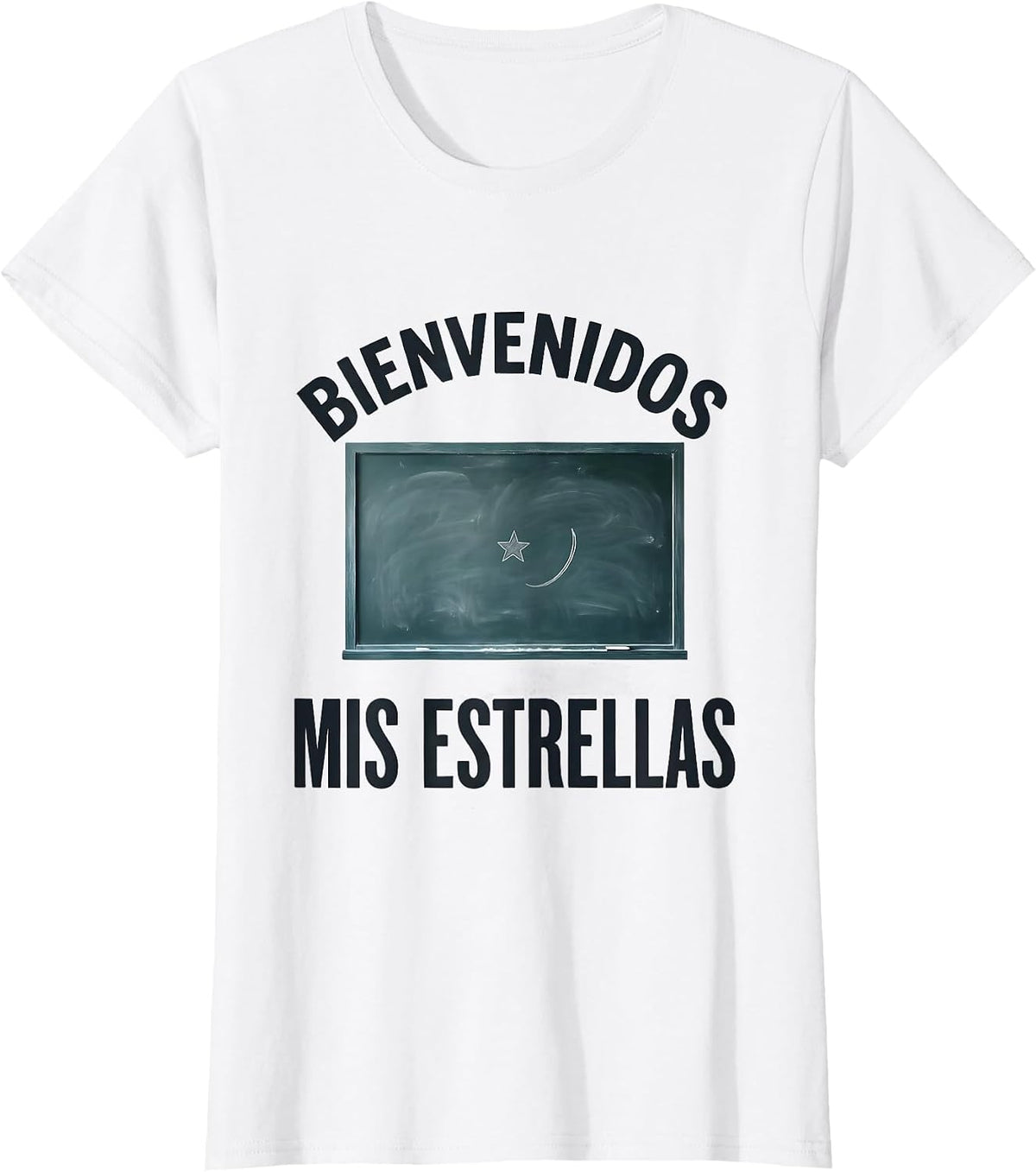 Bienvenidos, Mis Estrellas Warm Bilingual Spanish Teacher T-Shirt - White