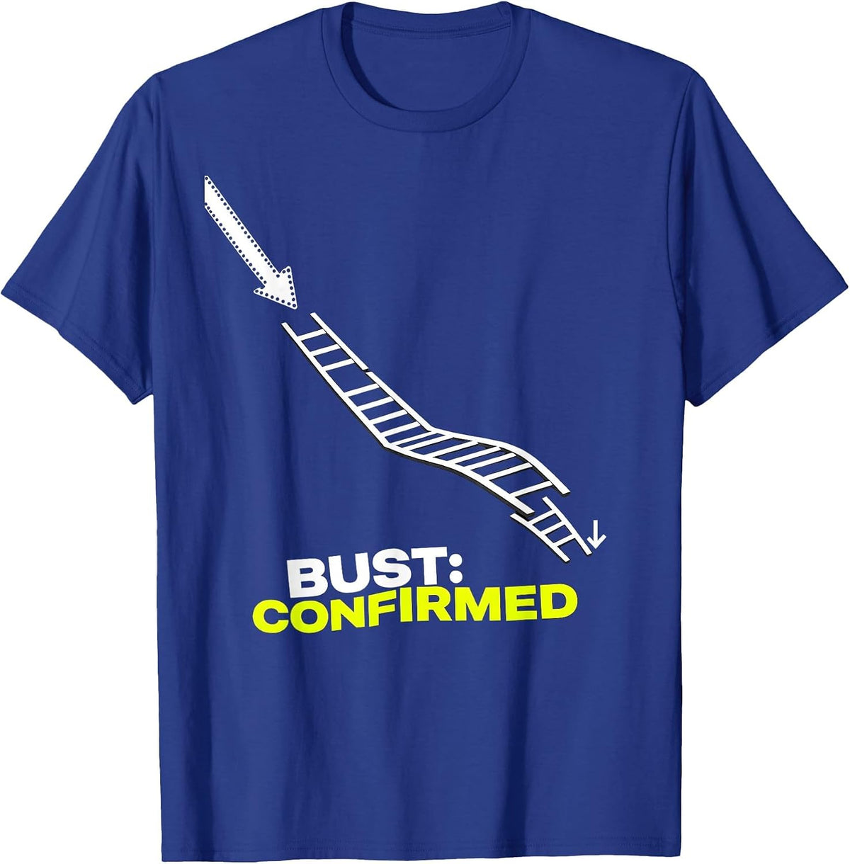 Men's Bust Confirmed New Wave Typography Storm Chaser Tornado T-Shirt - Royal Blue