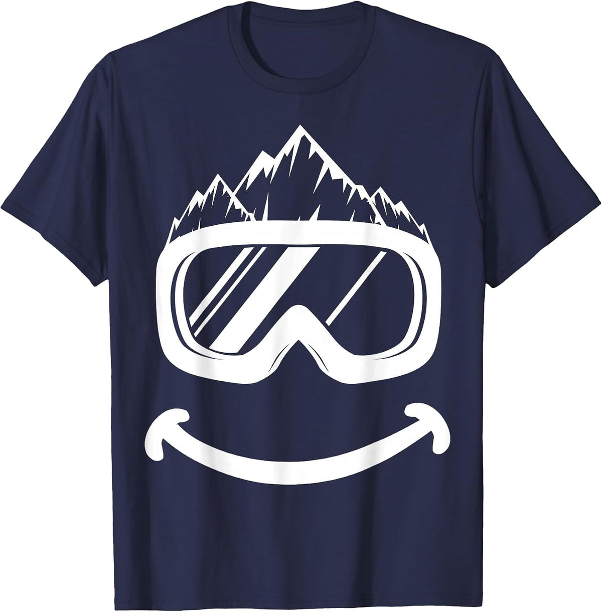 Fun Ski Tee Skiing Funny Snowboard T-Shirt - Navy Blue