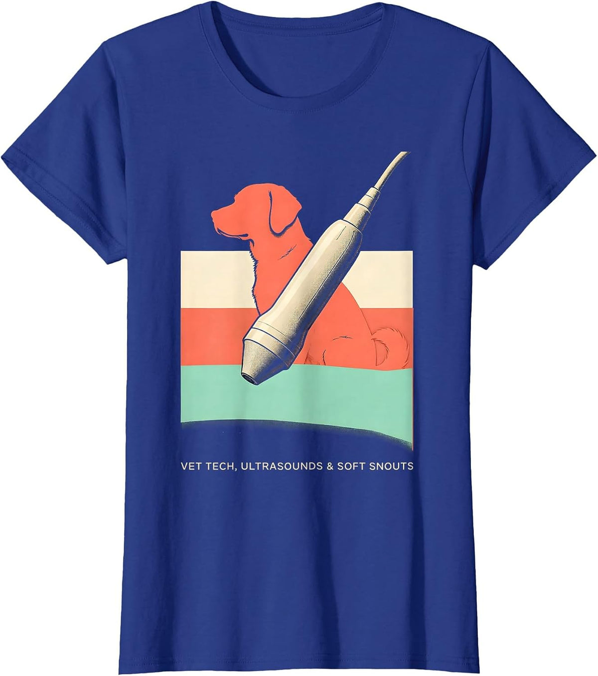 Women's Vet Tech Ultrasounds Soft Snouts Veterinary Technician T-Shirt - Royal Blue