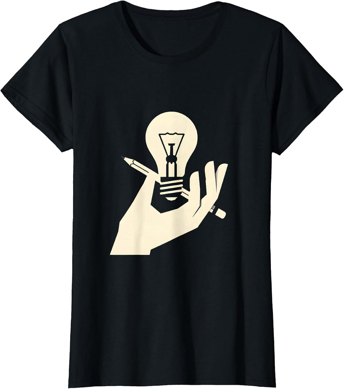 5th Grade Teacher Lightbulb Pencil Graphic T-Shirt - Black