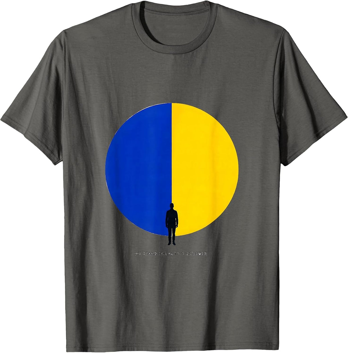 Men's We Stand Equal This October Down Syndrome Awareness Support T-Shirt - Asphalt Grey