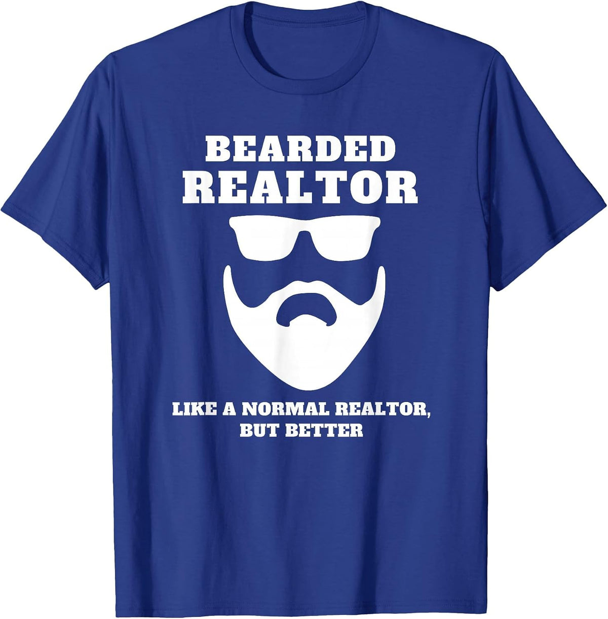 Bearded Realtor Definition Funny Male Real Estate Agent T-Shirt - Royal Blue