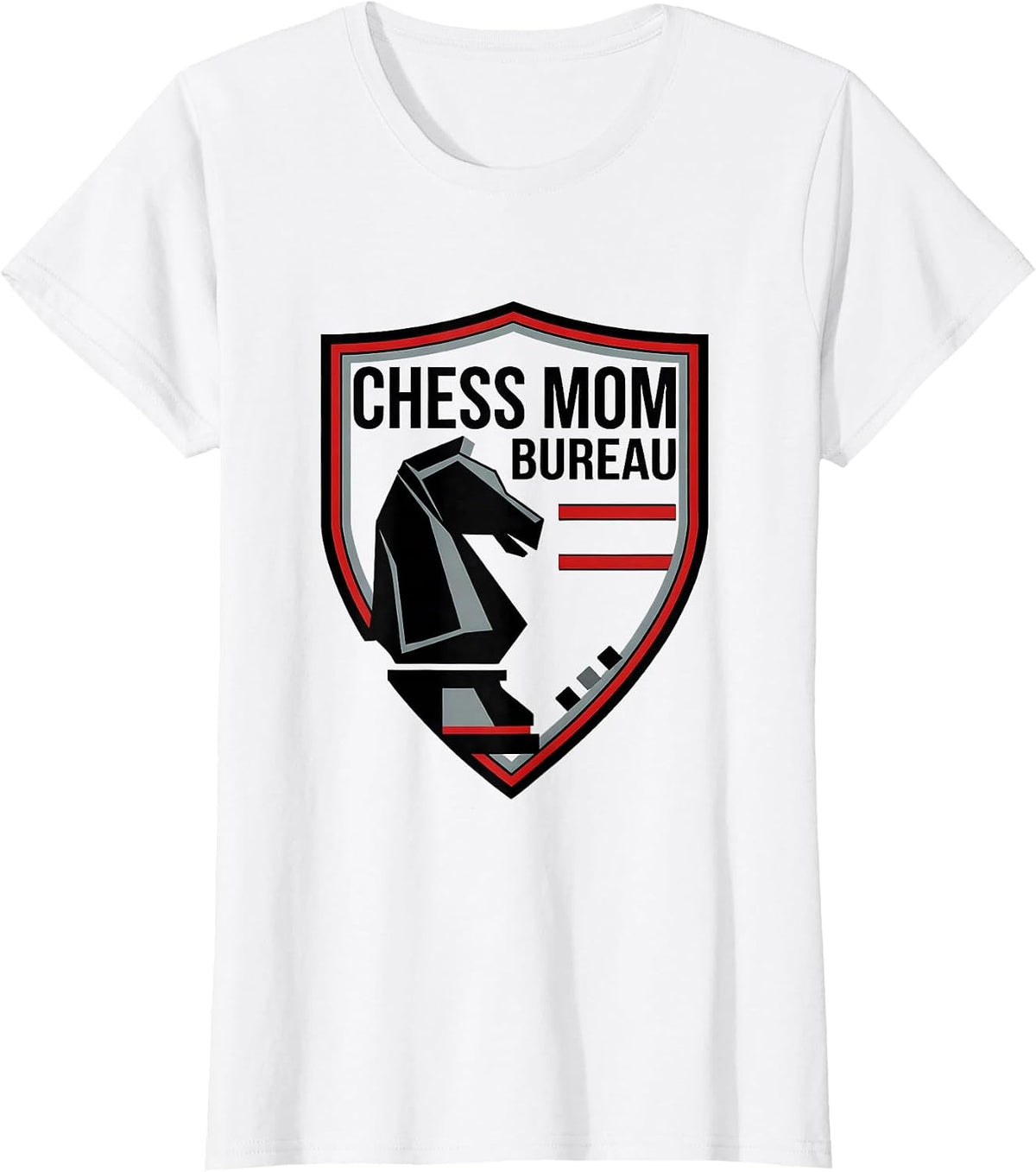 Women's Chess Mom Bureau Funny Mom Humor Mothers Day T-Shirt - White