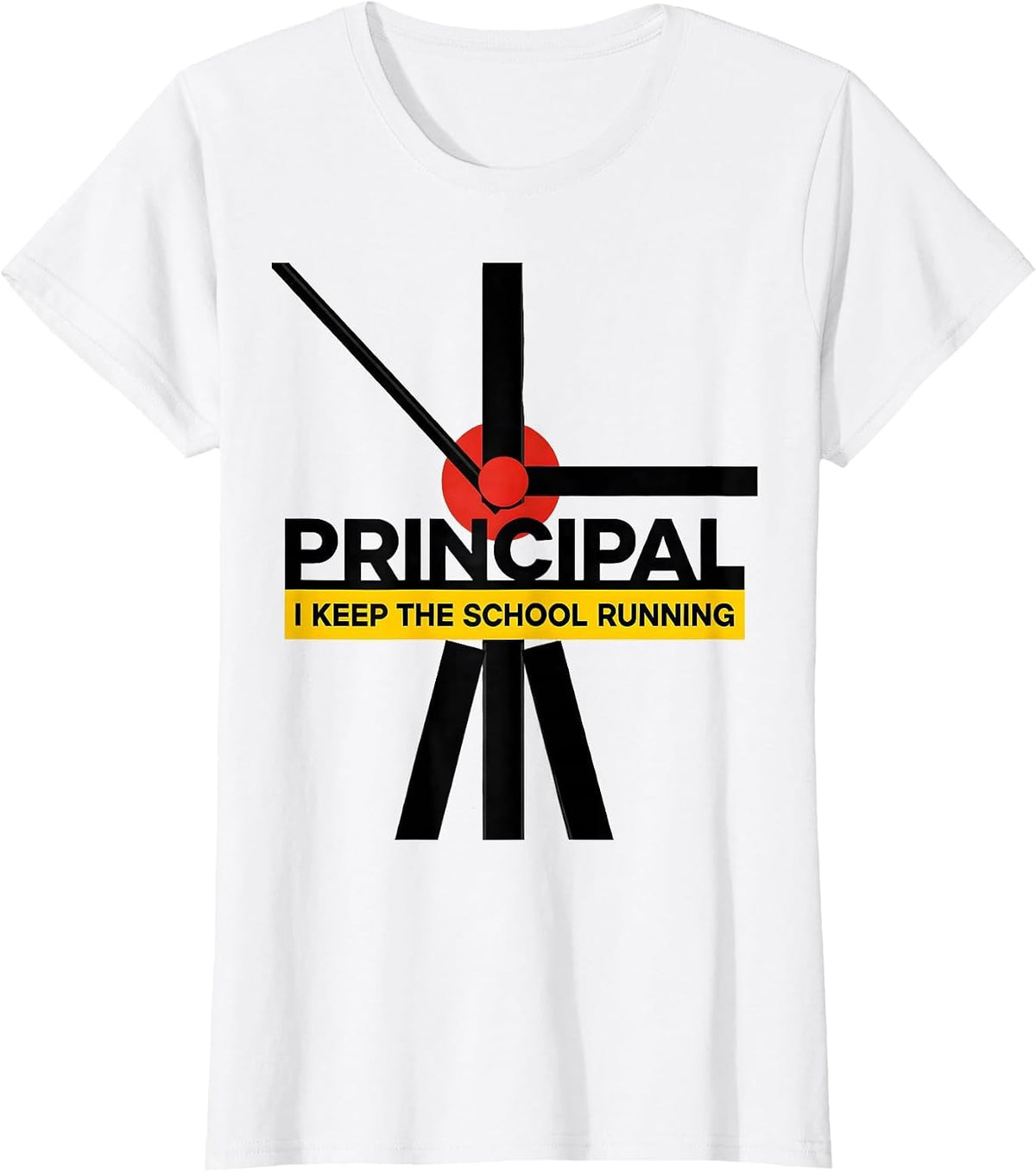 Principal I Keep The School Running Bauhaus Modernist School T-Shirt - White