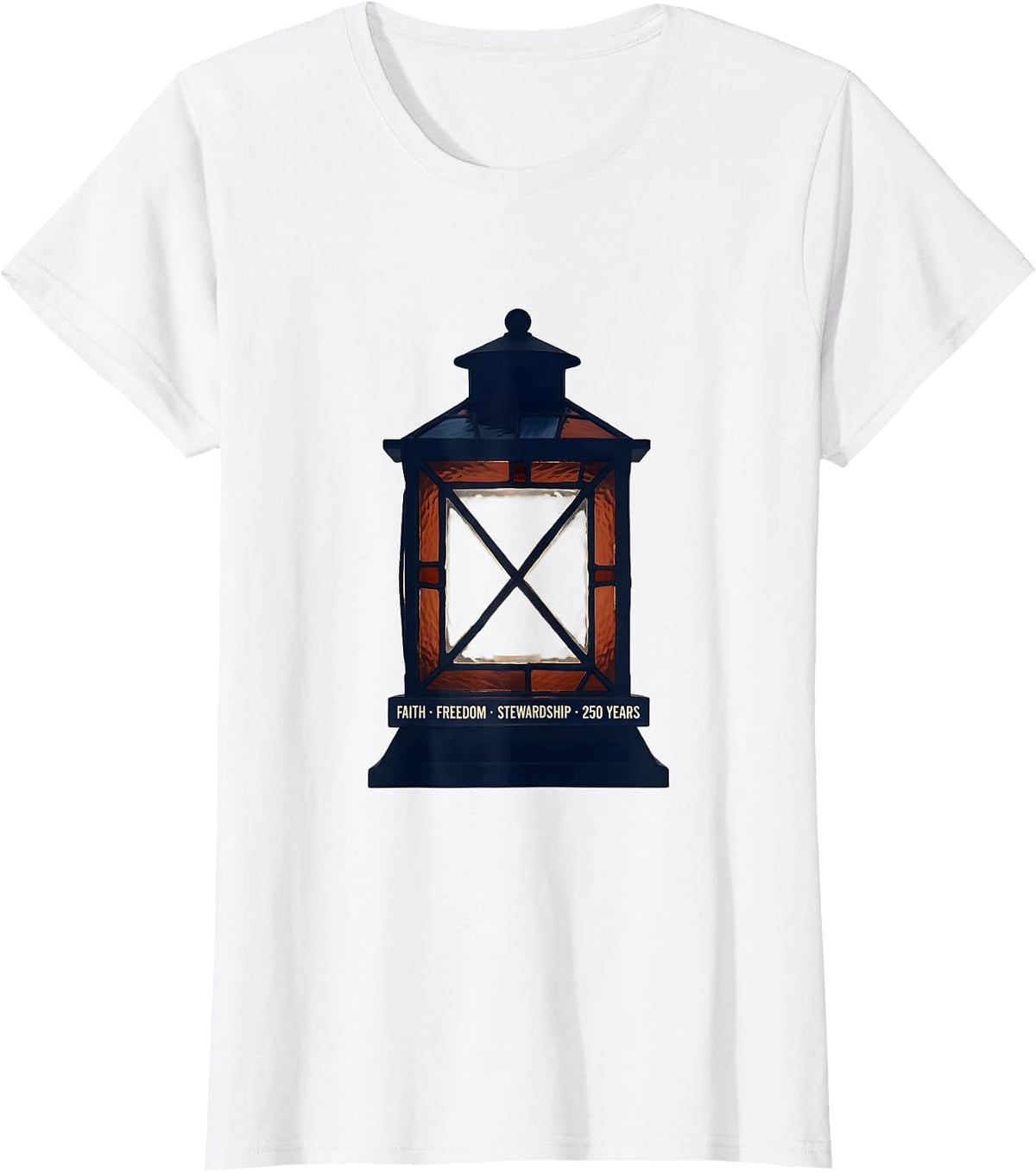 Faith Freedom Stewardship 250 Years Patriotic T-Shirt - White