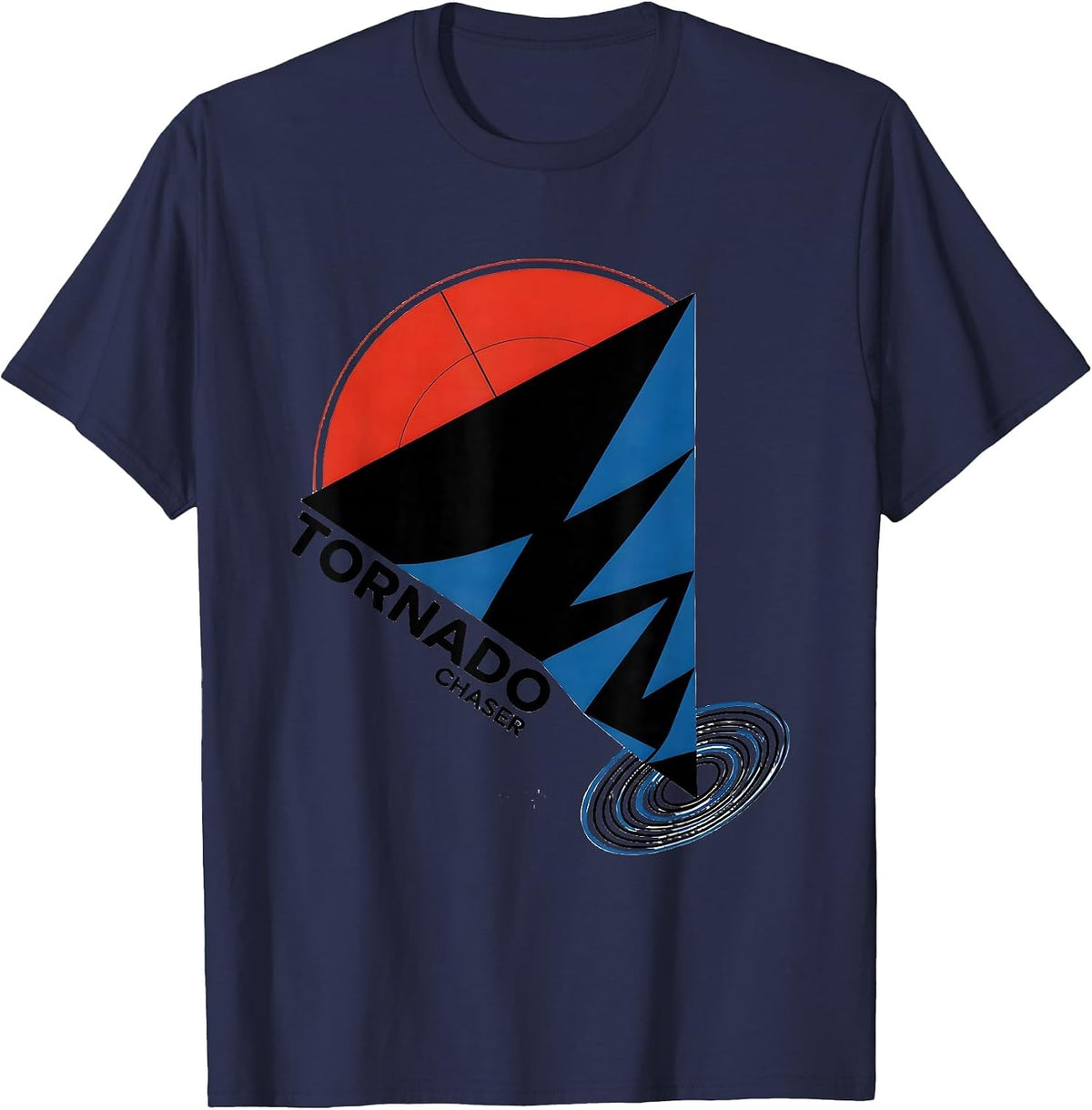 Men's Tornado Chaser Bauhaus Modernist Weather Enthusiast T-Shirt - Navy Blue