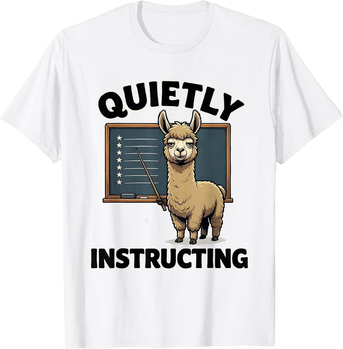 Men's Quietly Instructing Funny Llama Alpaca Pun Gift for Nana T-Shirt - White