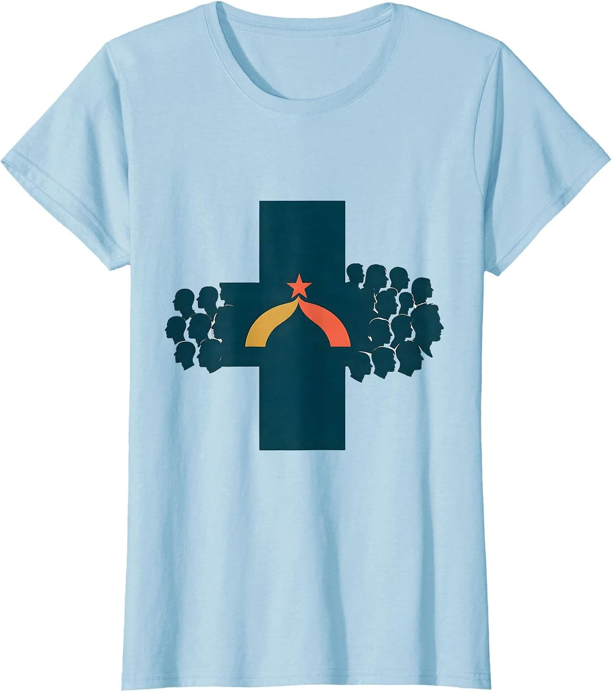 Equality Greater Than Division Juneteenth Crowd Symbol T-Shirt - Baby Blue