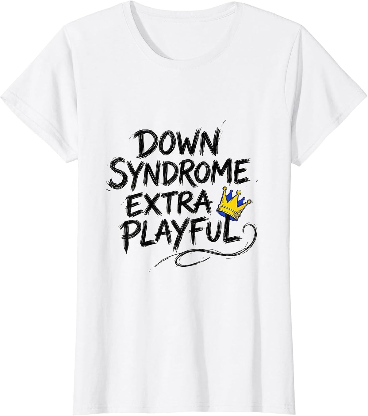 Down Syndrome Extra Playful Family Support Awareness Gift T-Shirt - White