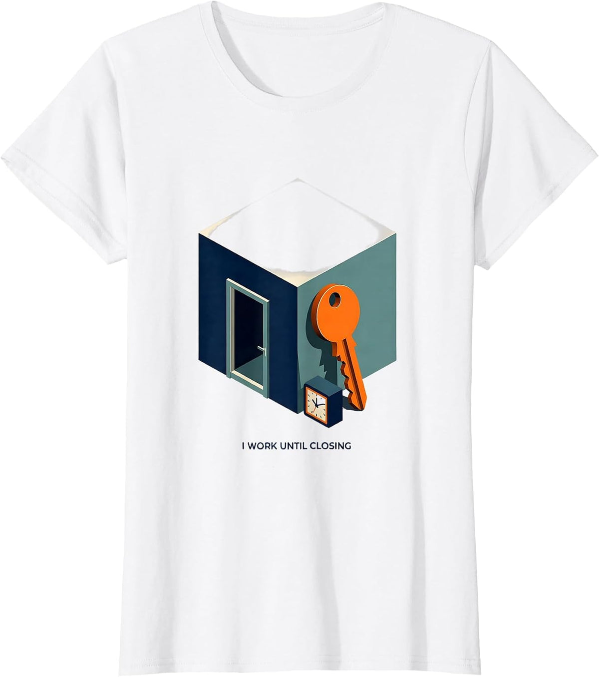 Women's I Work Until Closing Funny Realtor Real Estate Agent Humor T-Shirt - White